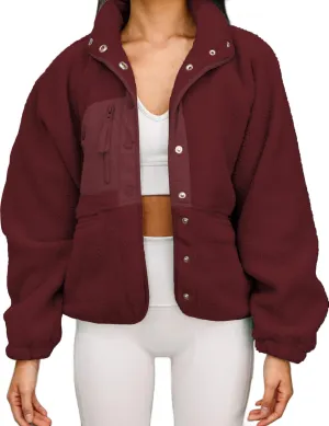Aoang Womens Winter Coats Casual Lapel Long Sleeve Fleece Faux Fur Jacket
