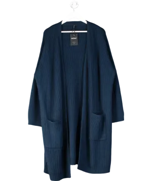 Capsule Blue Plus Size Longline Cardigan UK 28