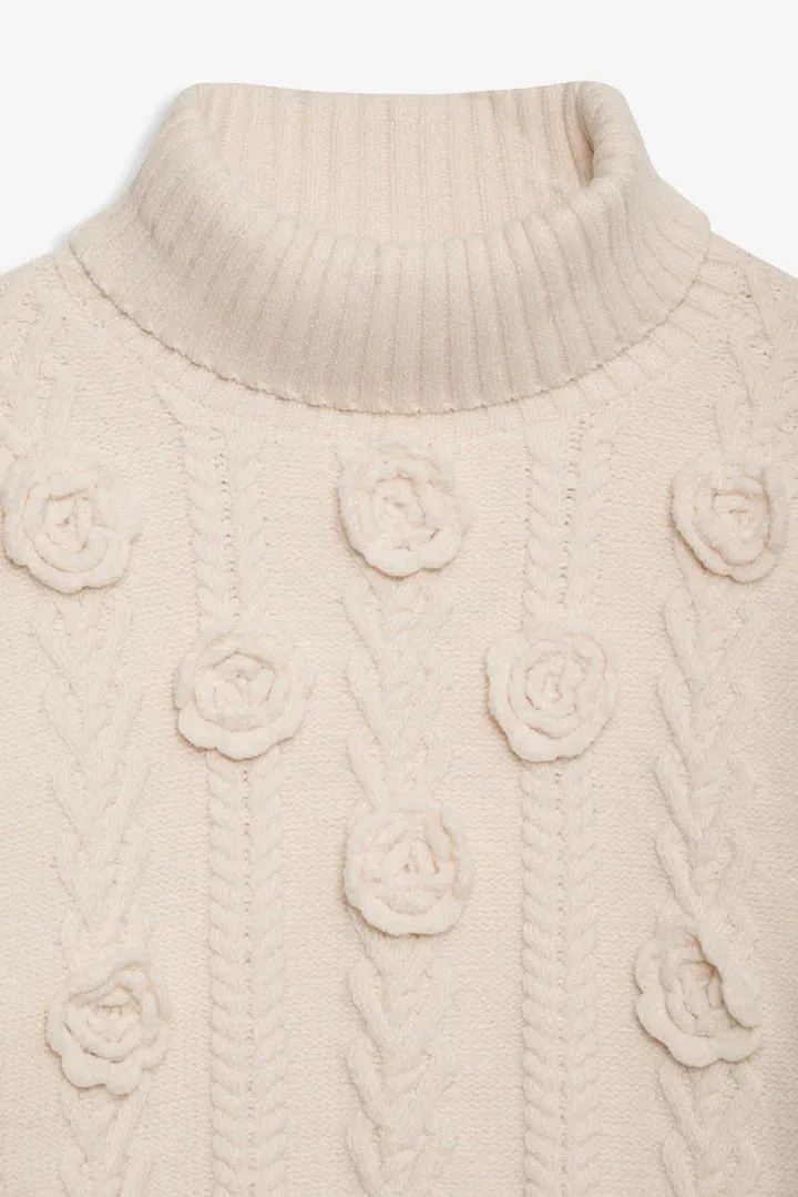 For Love & Lemons Martina Cropped Sweater