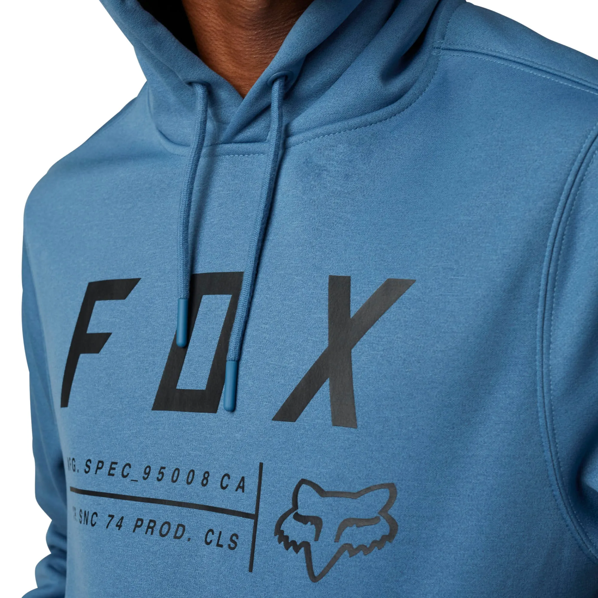 Fox Racing  Mens Non Stop Pullover Hoodie Sweatshirt Moisture Wicking Dark Slate