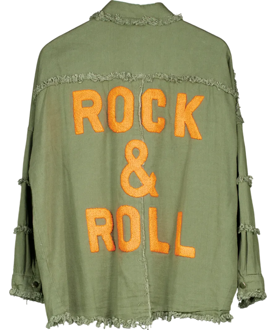 Jubylee Green Rock And Roll Oversized Jacket 100% Cotton One Size