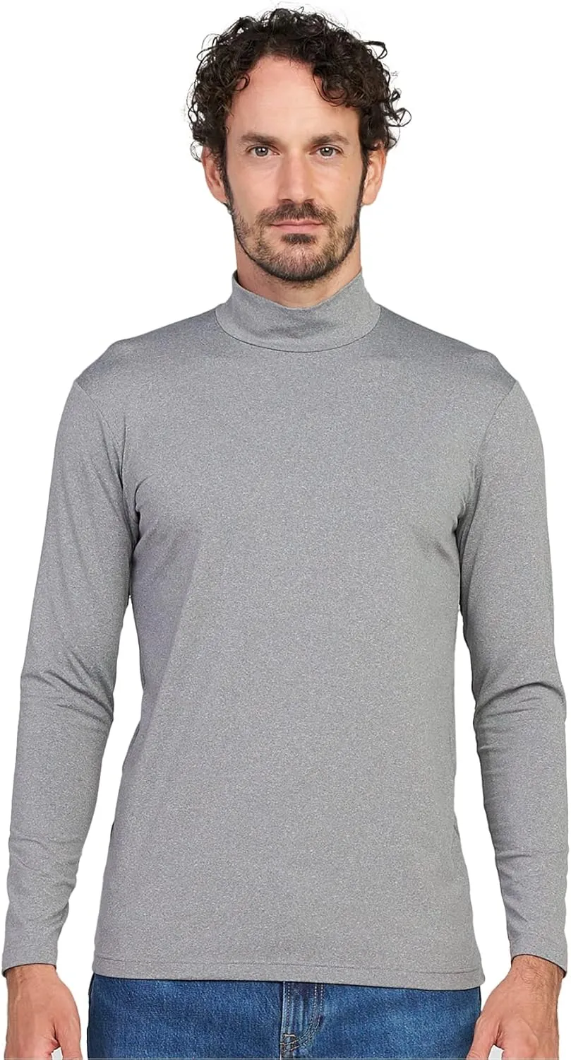 LAPASA Mens Thermal Underwear Top Fleece Mock Neck Long Sleeve Shirt Base Layer Undershirt Lightweight Midweight M102/M123