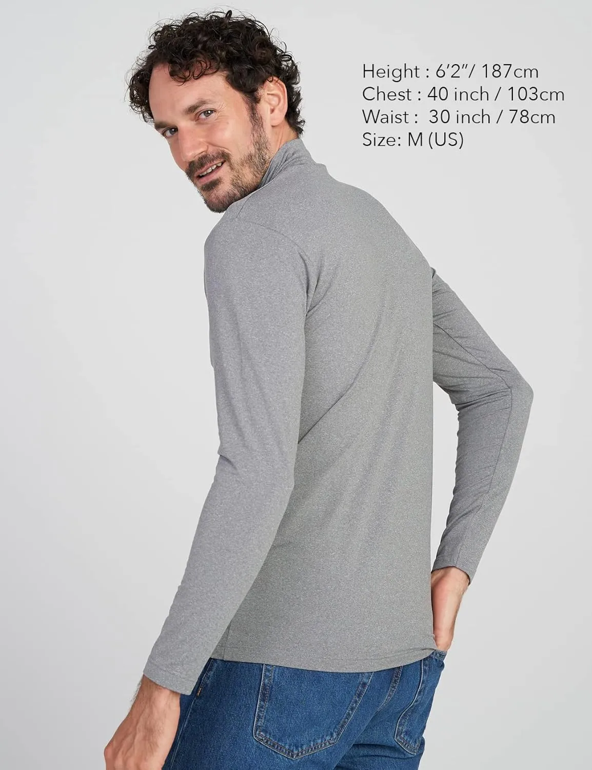 LAPASA Mens Thermal Underwear Top Fleece Mock Neck Long Sleeve Shirt Base Layer Undershirt Lightweight Midweight M102/M123