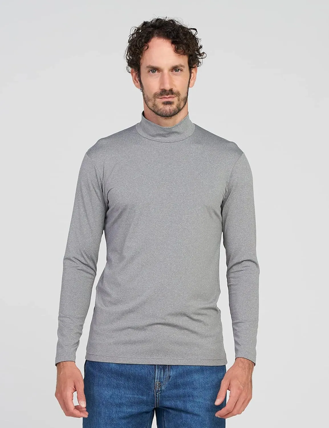 LAPASA Mens Thermal Underwear Top Fleece Mock Neck Long Sleeve Shirt Base Layer Undershirt Lightweight Midweight M102/M123