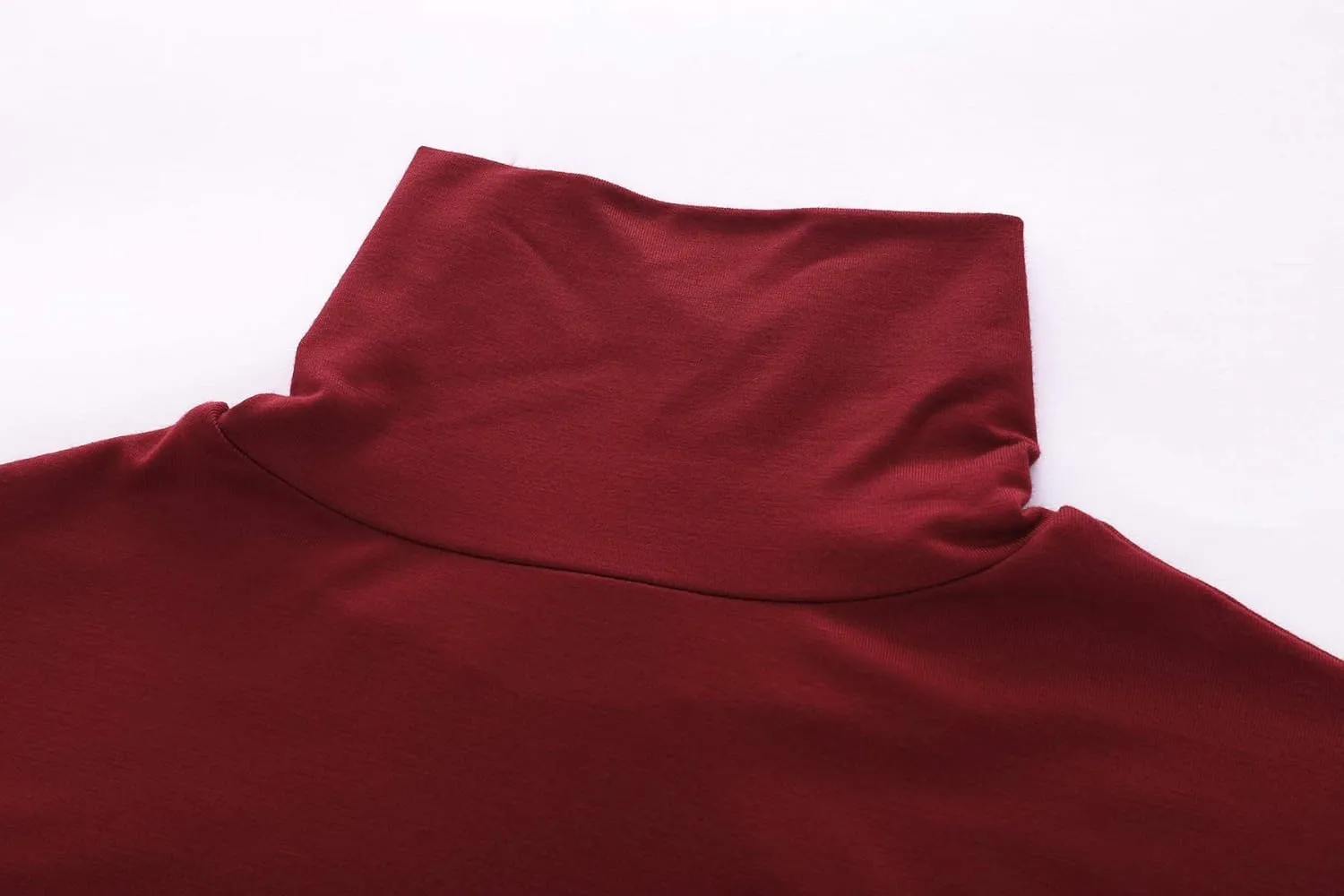 OThread & Co. Women's Half Sleeve Turtleneck T-Shirt Basic Stretch Layer Comfy High Neck Top