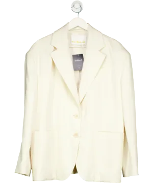 Remain Birger Christensen Cream Super Oversized Single Breasted Blazer UK 8