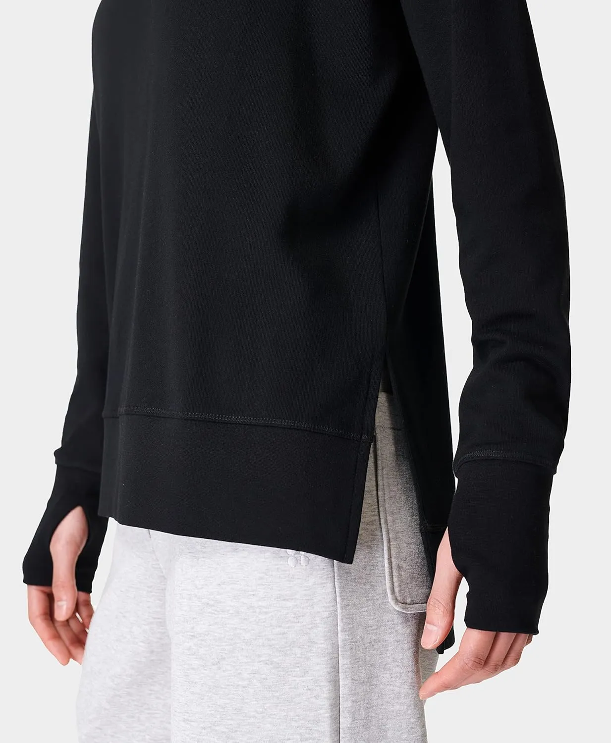 Sweaty Betty Women's After Class Longline Crewneck with Side Slit Sweatshirt