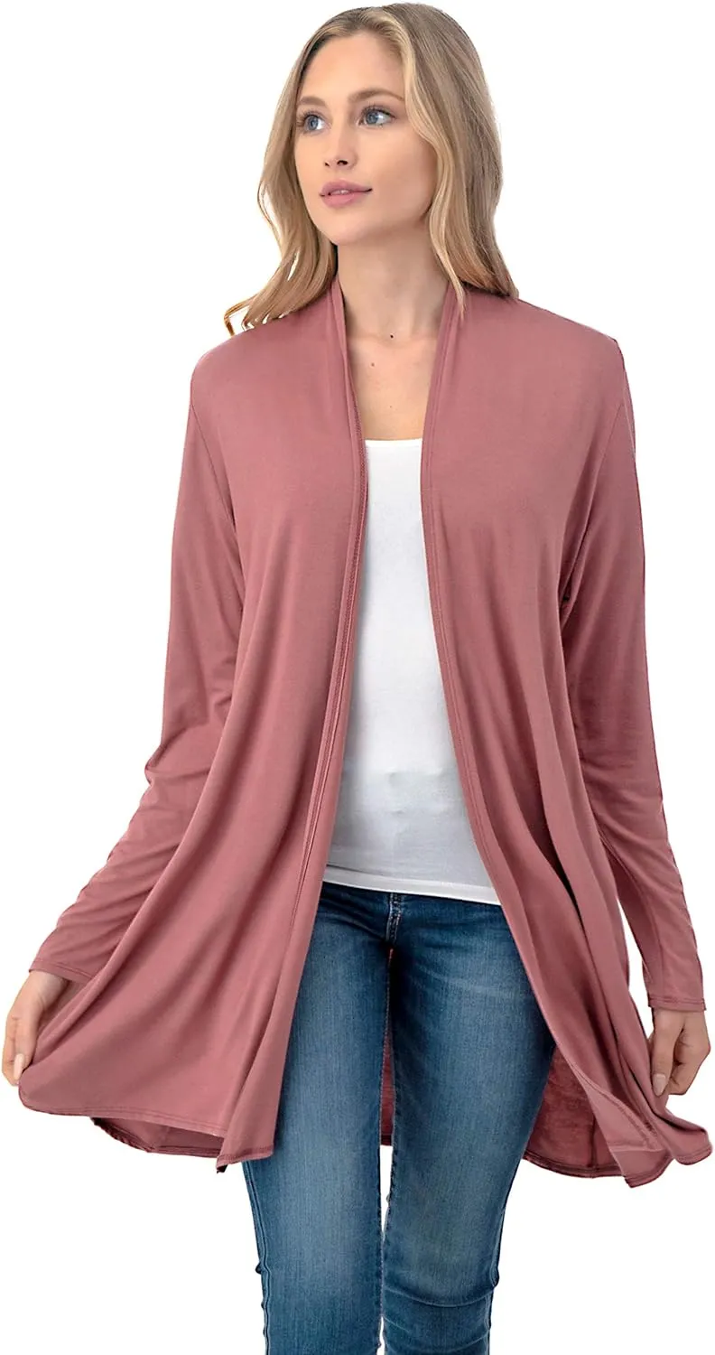 The Simpli Soft Casual Longline Longsleeve Cardigan - Made in USA