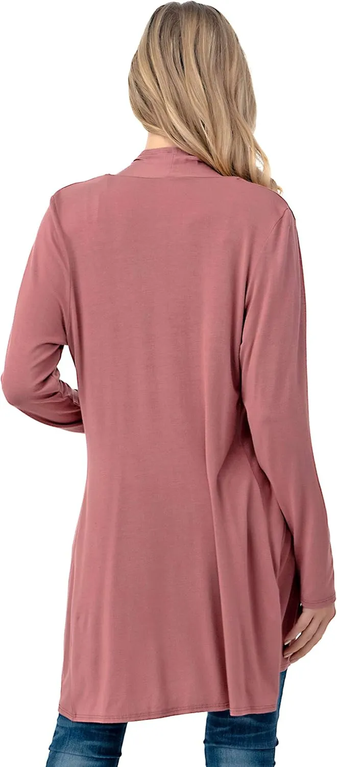 The Simpli Soft Casual Longline Longsleeve Cardigan - Made in USA
