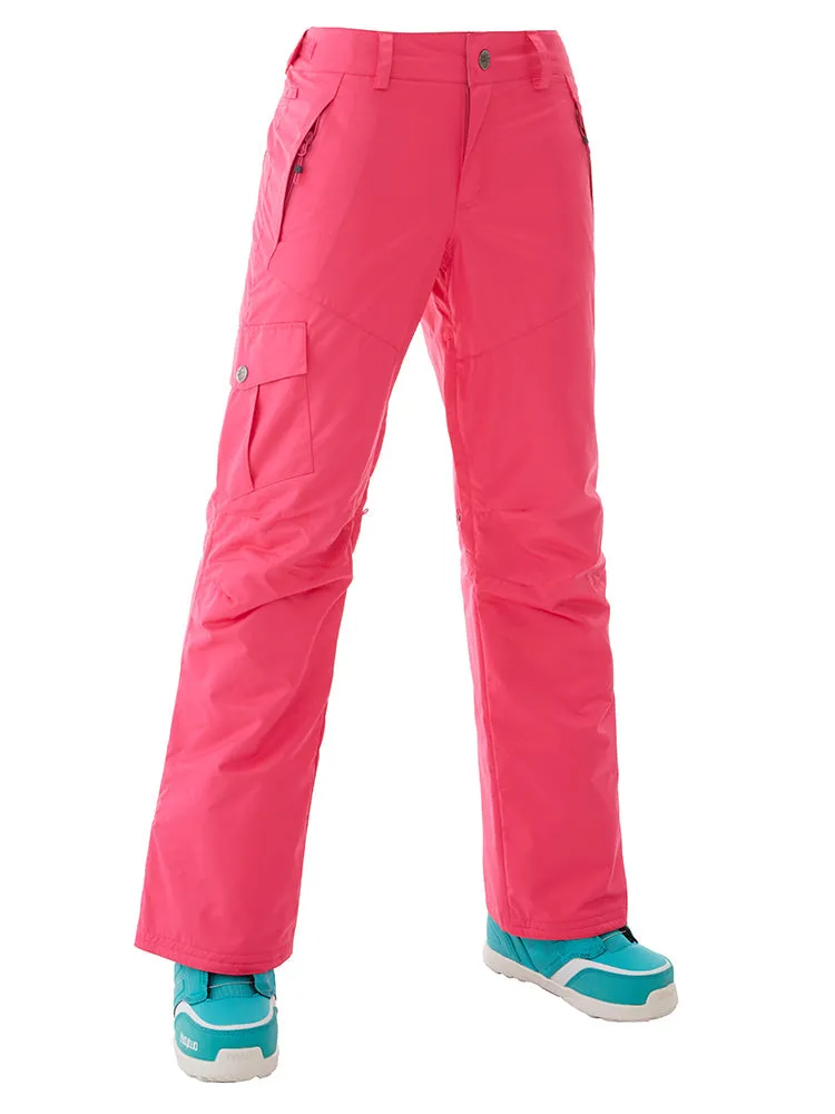 Thermal Warm High Waterproof Windproof Pink Ski Pants Snow Pants