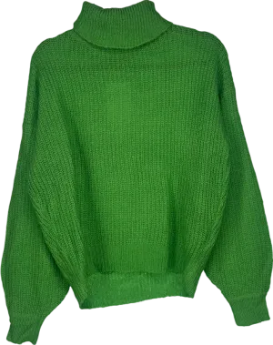 Threadbare Green Turtleneck Knit Jumper UK 8