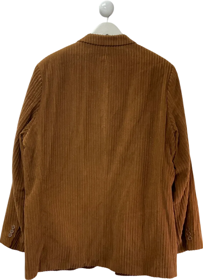 trenders Brown Oversized Corduroy Blazer UK 42" CHEST