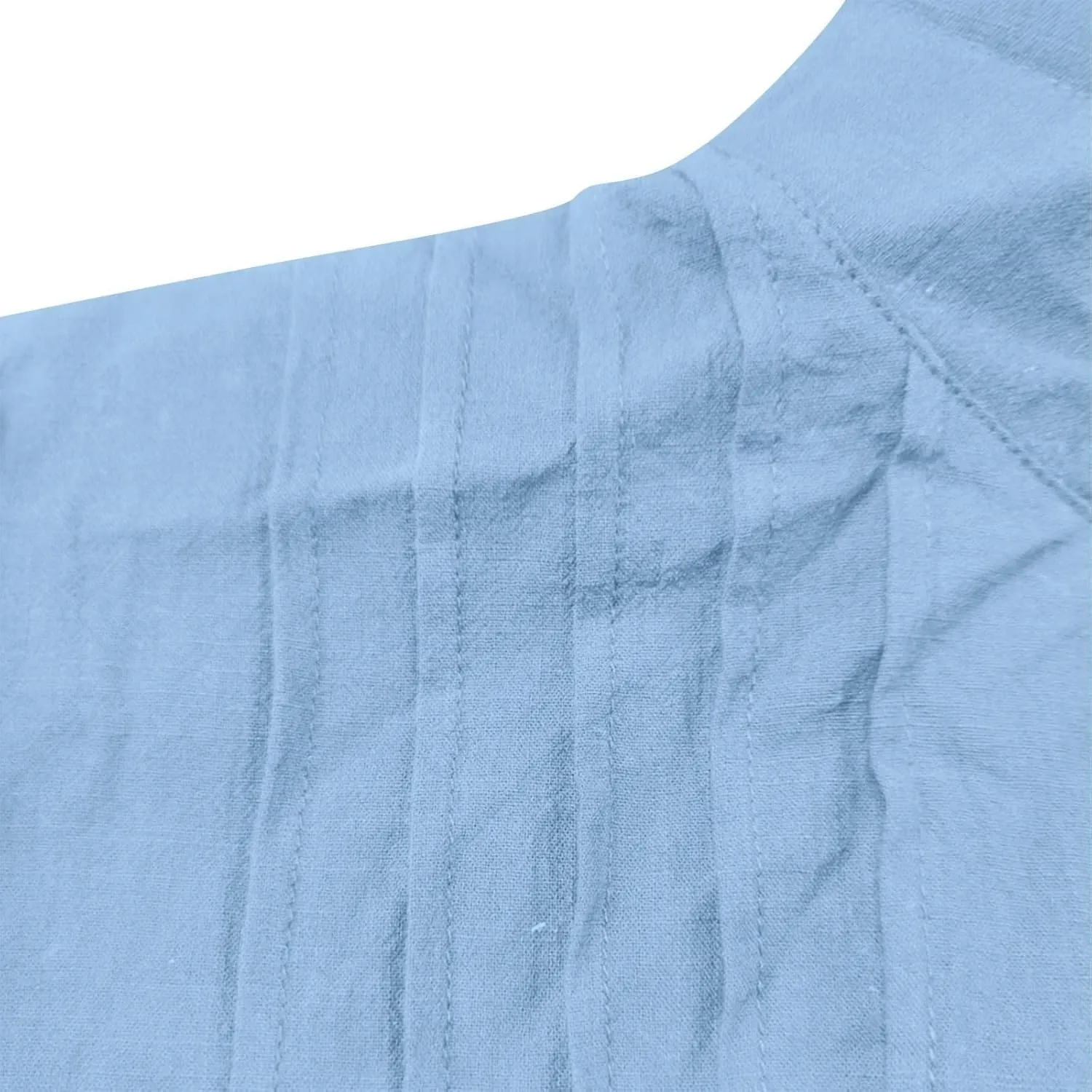 Womens Cotton Linen Button Down Shirt Long Sleeve V Neck Lapel Blouses 2025 Solid Color Elegant Pleated Tunic Tops