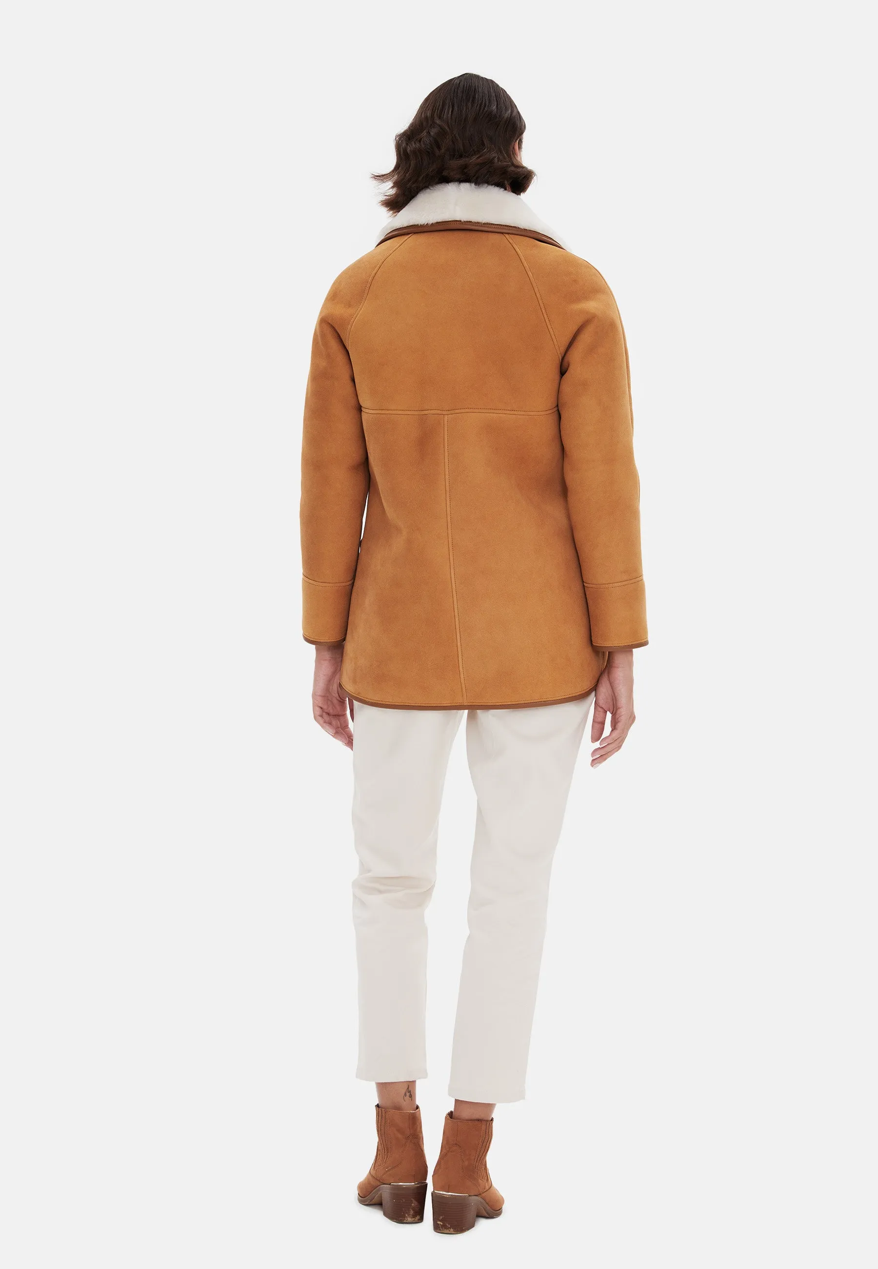 Women's Wool Coat, Whiskey